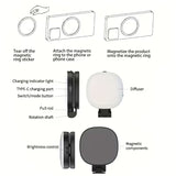3-in-1 Magnetic Selfie Light with Makeup Mirror